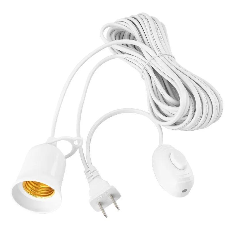 1Pc 10m Power Cord Cables E27 Lamp Base Holder With Switch Wire For Pendant Led Bulbs Fixture Hanglamp Suspension Socket