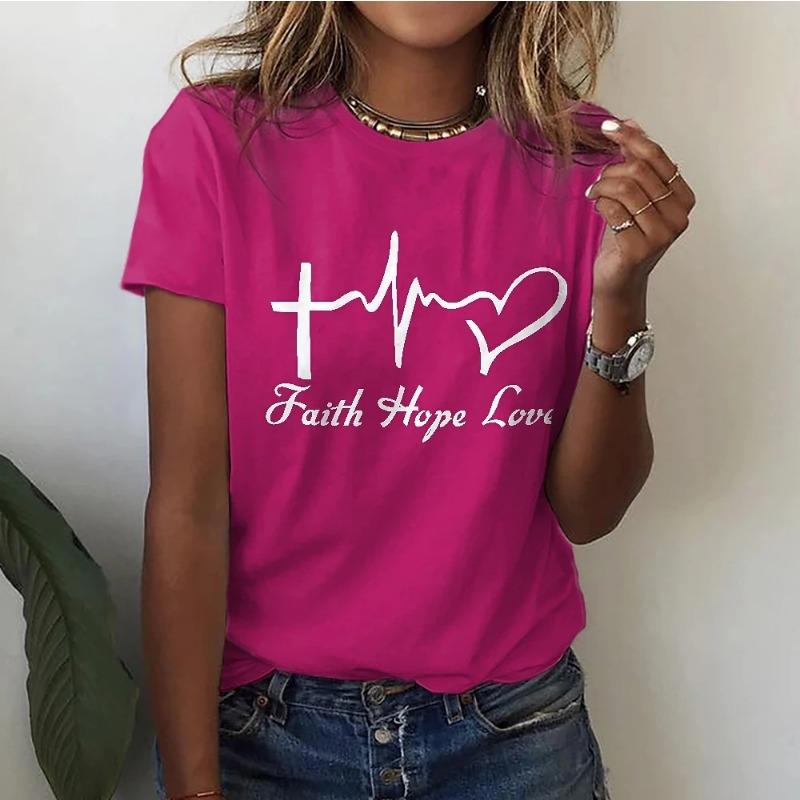 

Модная футболка с принтом 3D Love для женщин, забавный цветочный узор, короткий рукав, женская футболка, летняя повседневная футболка с круглым вырезом, женская одежда M