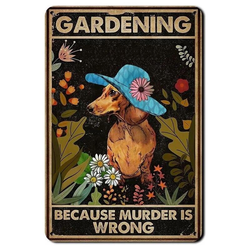 Easily Distracted by dogs and books Metal Tin Signs Posters Plate Wall Decor for Bars Man Cave Cafe Clubs Retro Posters Plaque