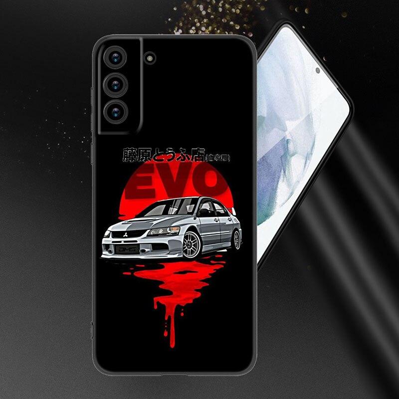 Sports Car JDM Drift Phone Case For Samsung Galaxy S20 S21 FE S22 Ultra S10 Lite S10E S9 S8 Plus S7 Edge Soft TPU Black Cover