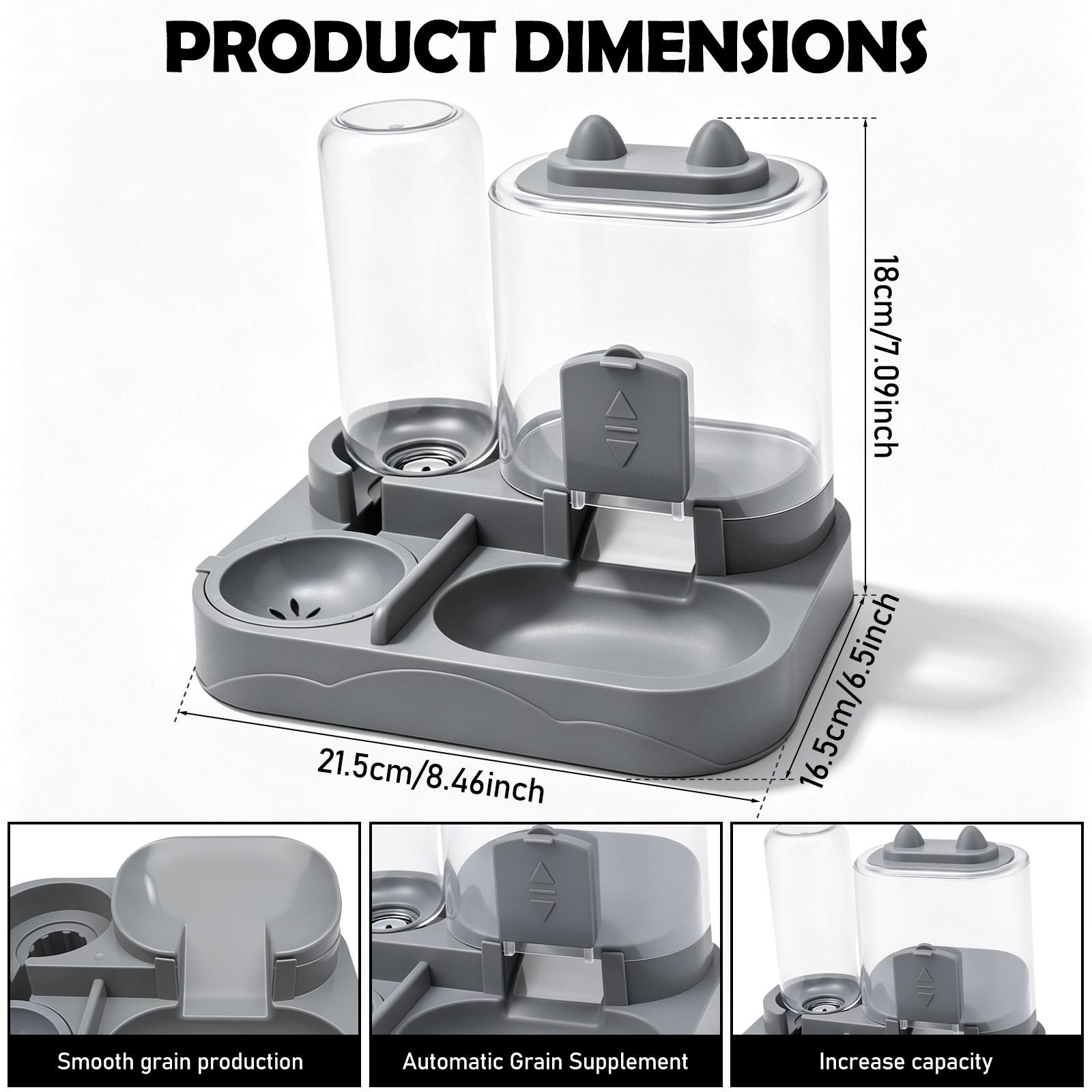 Automatic Pet Food and Water Feeder Large Capacity 2 in 1 Automatic Feeder Dog Cat Food Bowl with Water Fountain Pet Supplies