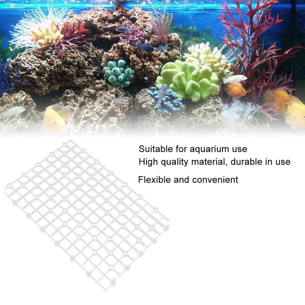 10 Stück Kunststoff Spleißen Aquarium Filter Bodengitterplatte Sieb für Aquarium Fischtank VerwendungWeiß