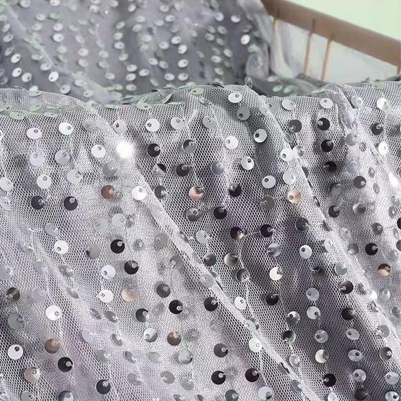 Jupe tutu en tulle à paillettes pour femme avec taille élastique brillante et longue jupe trapèze en tulle