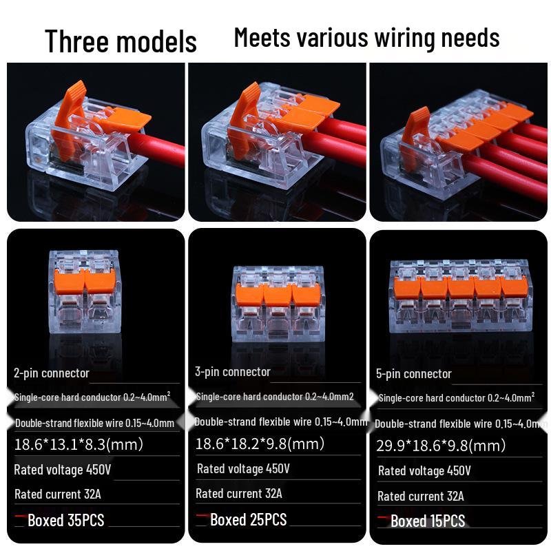 Heiß verkaufende Schnellverdrahtungsklemme: Zwei- und Dreiweg-PCT-412/413-Drahtverbinder für Beleuchtung