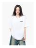 Japanese Minimalist Women's TU Print Cotton T-Shirt - Loose Short Sleeve, Round Neck, Trendy and Versatile Summer Top