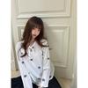 Star Print Lace-up Loose Sunscreen Blouse Women's Long-sleeved Summer New Korean Casual Style Commuter T-shirt Top