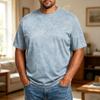 Men's Big Size Comfortable Breathable Casual Loose Fit T-Shirt Soft Fabric Crew Neck Short Sleeve Top for Everyday Wear
