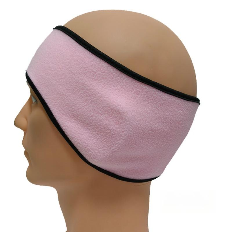 

1 шт. Спортивная теплая повязка на голову с ушными раковинами, зимний уличный велосипедный флисовый протектор лба, лыжная ветрозащитная повязка на голову average size розовый
