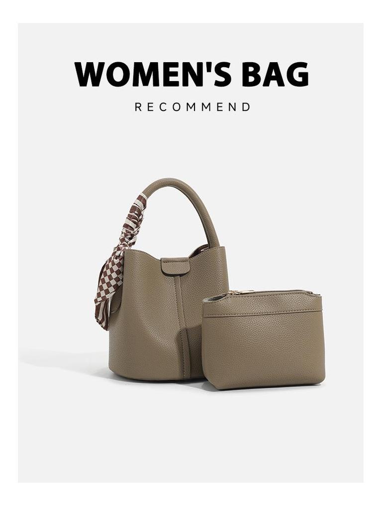 2025 Všestranný dámský módní šátek, kabelka bucket a crossbody kabelka