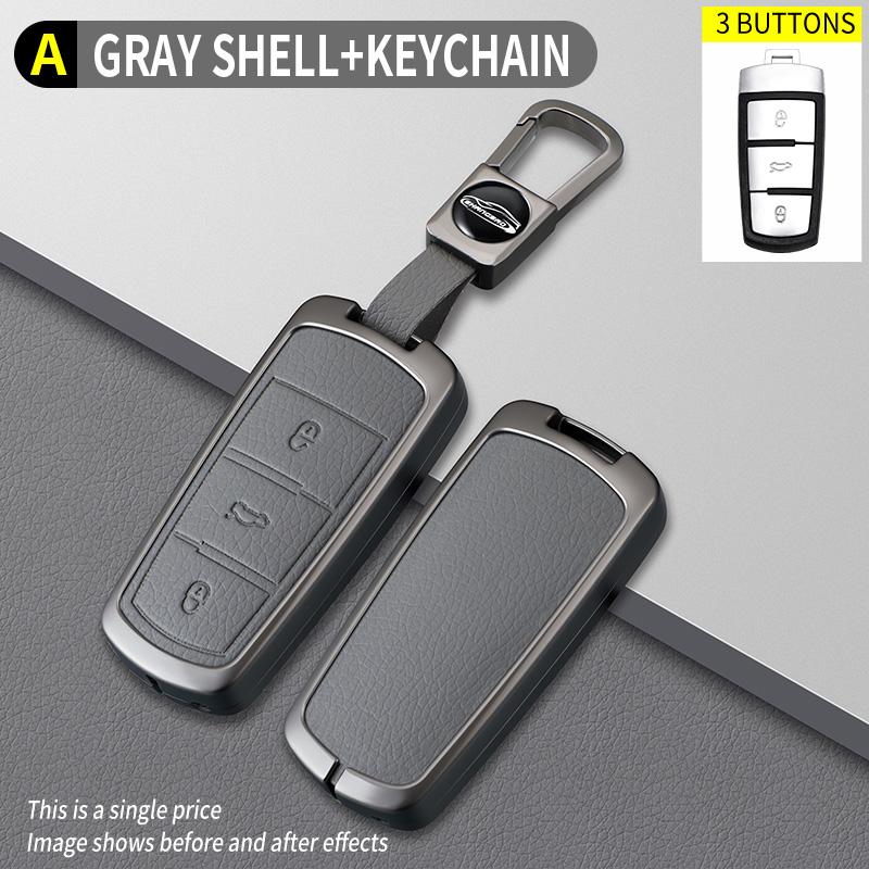 Zinc Alloy Leather Car Key Case For Volkswagen Cc Passat B6 B7 Passat 3C Cc Maogotan R36 B5 B7L Key Holder Car Key Case