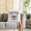 Square Pillowcase - Gothic Style Square Pillowcase with Hip-mounted Skull and Crossed Bones Pattern, Along with a Traditional Tattoo Parlor Flag. Blac
