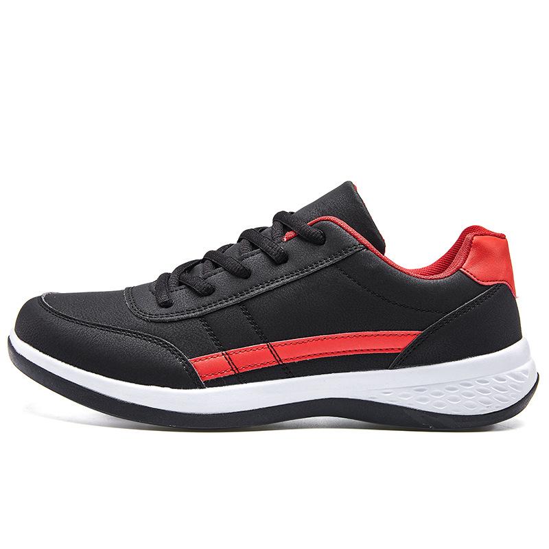 Modne Męskie PU Skórzane Casualowe Sneakersy Elastyczne Buty na Deskę Treningowe Buty Sportowe Lekkie Trenerki Duży Rozmiar 39-48