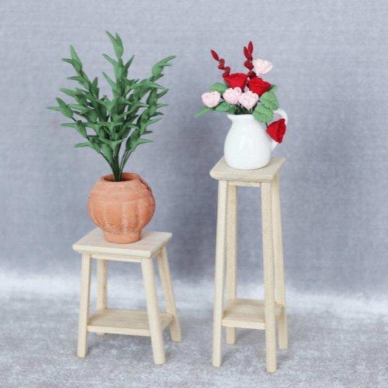 1/12 Scale Miniature Wooden High Stool Model Ornament - DIY Miniature Photography Props- Seasonal Decor - Perfect Gift