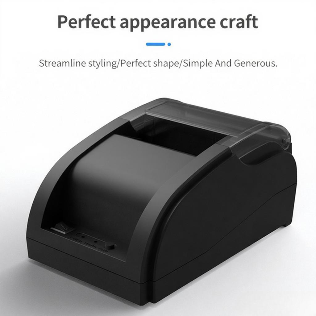Desktop 58mm Thermal Receipt Printer Wireless Barcode Printer USB BT Connections with 1 Roll Paper Inside Support ESC Command Cashbox Connecting Comp