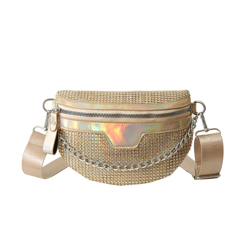 Borsa a tracolla piccola in PU stile europeo retrò con accenti di strass per l'uso quotidiano
