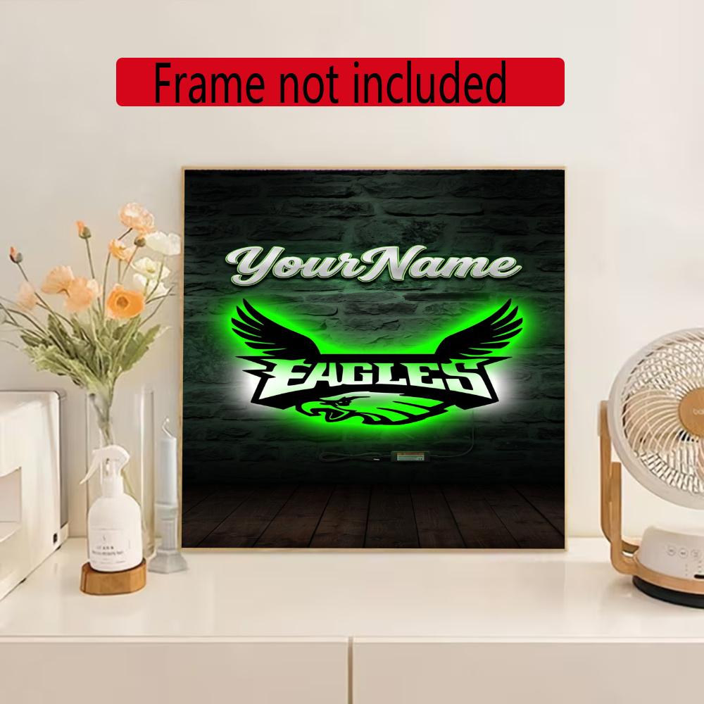 Philadelphia Eagles Personalized Name Diamond Paintings Mosaic Wall Round Diamond Art Painting Kits Embroidery Crystal Accessories Frameless