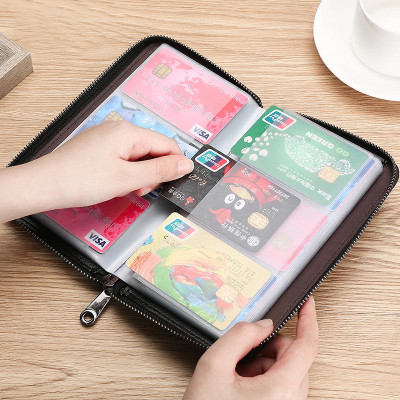 Multifunctional Zipper Wallet: Large Capacity Card and ID Holder for Men and Women