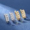 925 Sterling Silver Earrings for Women Round Zircon Earrings Sparkling Party Wedding Jewelry Gift Accessories