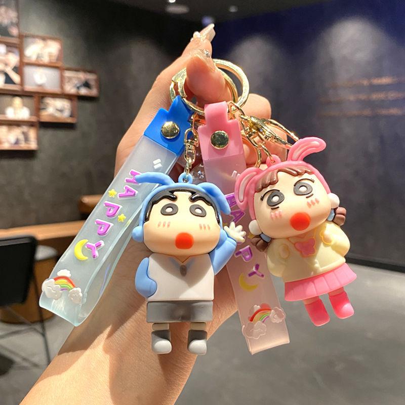 Creative Cute Cross-Dressing Crayon Small New Keychain Cartoon Doll Bag Pendant Pendant Car Key Chain Gift