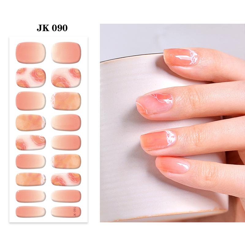 Наклейки на ногти с УФ-гелем, полусухие наклейки на ногти, светоотверждаемые фототерапевтические ногти, полусухие наклейки на ногти