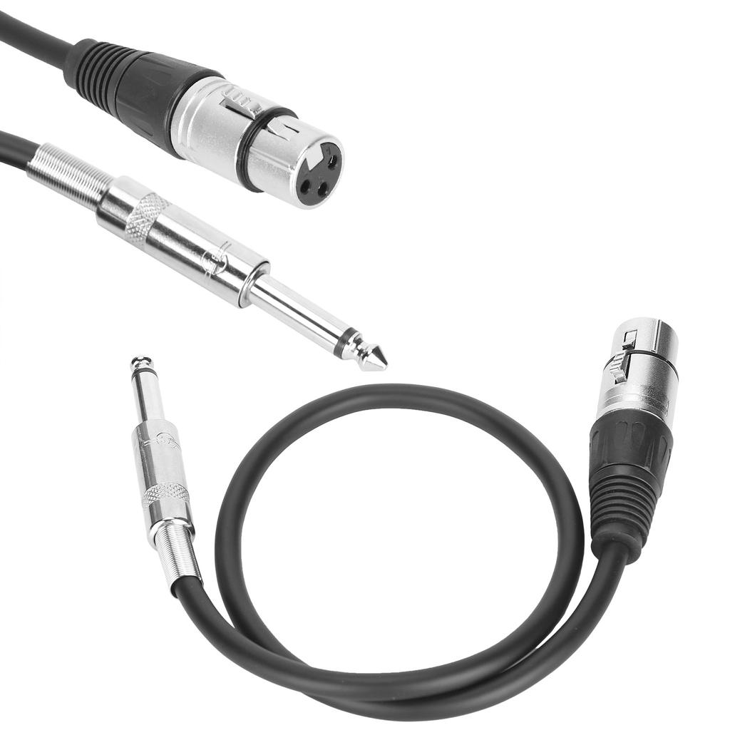 6.35mm XLR Female To TRS Audio Cable Balanced Interconnect Cable for Microphone MixerXLR Female 1m   3.3ft