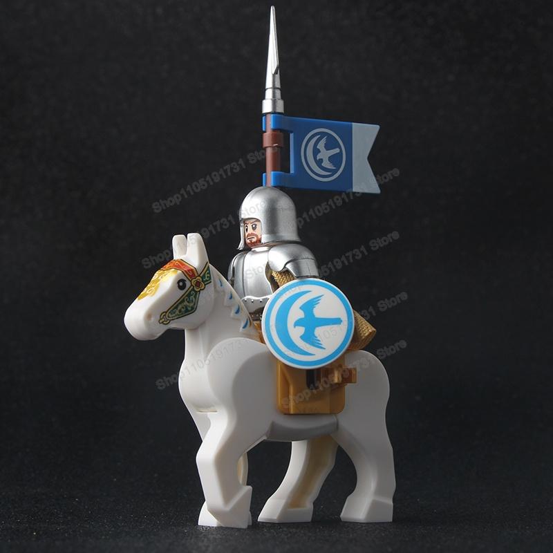 Medieval Knight Serie Figures Building Blocks Warrior Soldiers Guards Lion Heart Hospital Teutonic Knight Battle Pastor Kid Gift