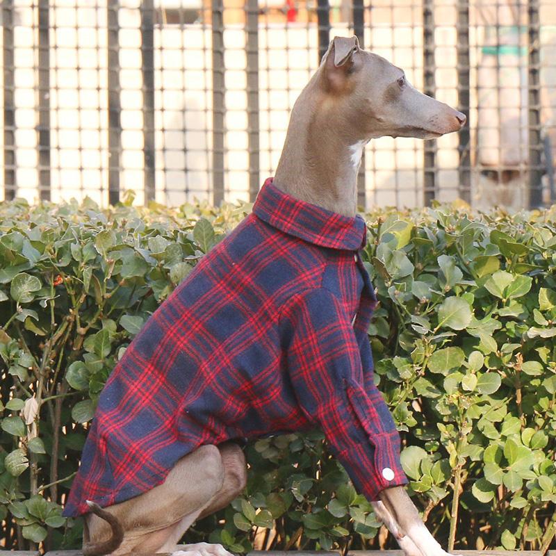 

Dog Shirt Spring New Plaid Dog Cotton Shirts Soft Cotton Button Up Fashion Pet Clothing Dog Coat for Italian Greyhound S-3XL S