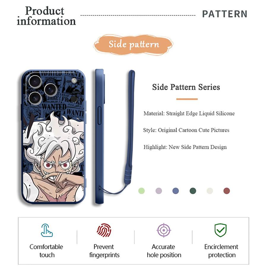 One Piece Funny Phone Cover Case for Apple iPhone 17 Pro Max Air 12 Plus 16 XS XR 13 Mini 11 15 7 8