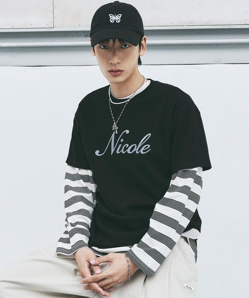 Nigaennikol Mini Butterfly Blink Ball Cap_Black White