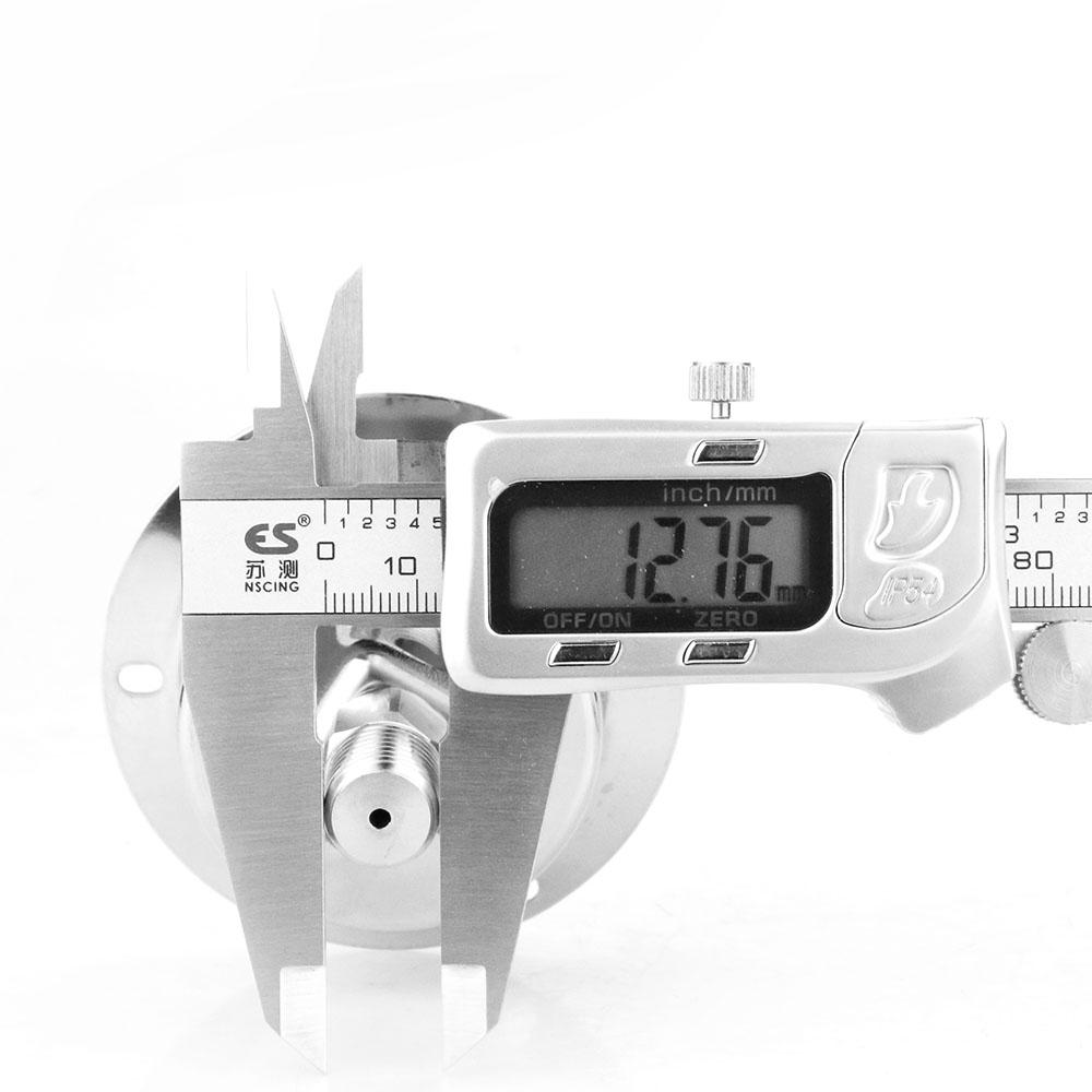MAIRUIKESI Dry Pressure Gauge 50mm -1-0-600bar Back Connection With Flange 304 Stainless Steel Case for Water Gas Air Manometer