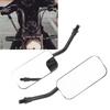 Motorcycle Rearview Mirror   Clear Wide Angle Side Rear View Wing Mirror Kit for 38mm Inner Diameter Bumper