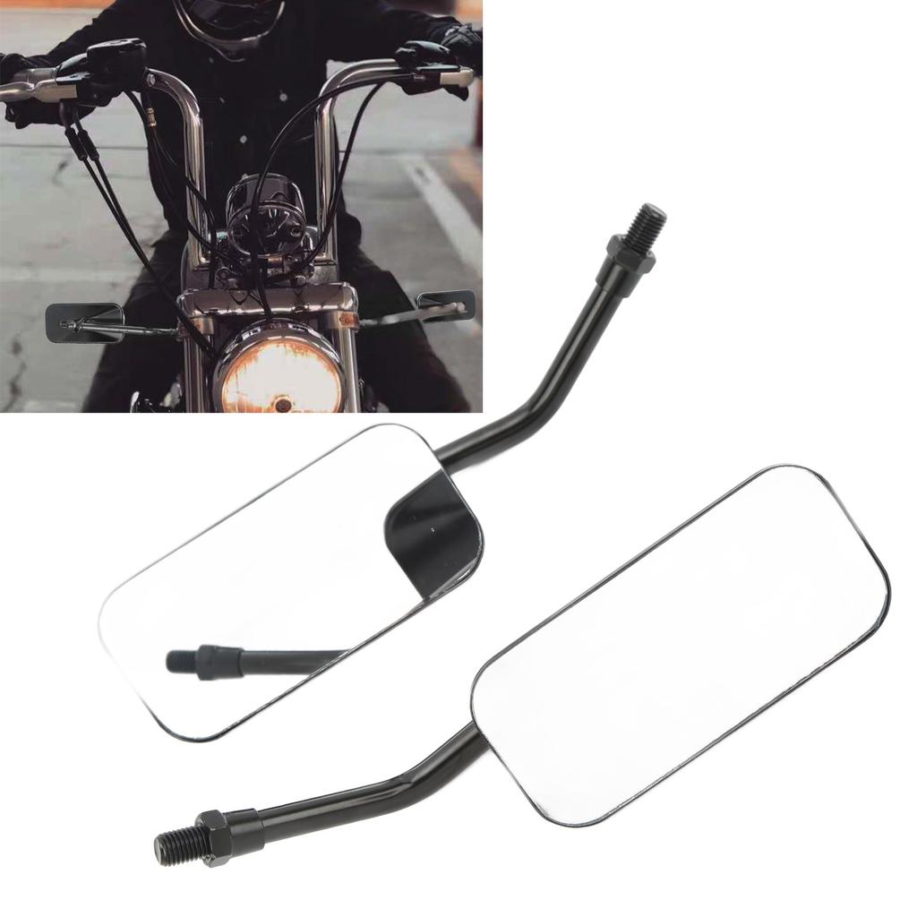 Motorcycle Rearview Mirror   Clear Wide Angle Side Rear View Wing Mirror Kit for 38mm Inner Diameter Bumper
