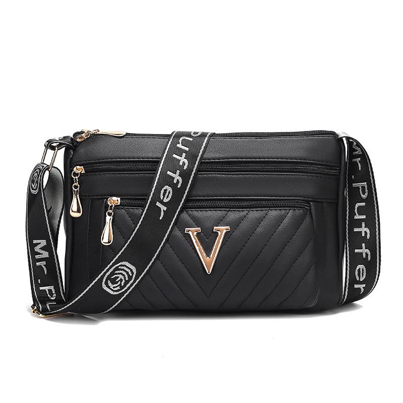 New Spring and Summer Style Medium Shoulder Bag Large Capacity Water Resistant PU Crossbody Bag Women's Bag