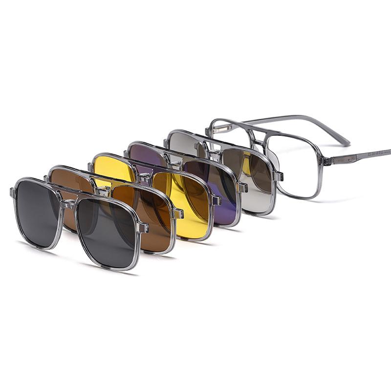 

Поляризованные солнцезащитные очки Мужские солнцезащитные очки с магнитными рукавами Женские очки с двойной оправой и высококачественной оправой PC rack material