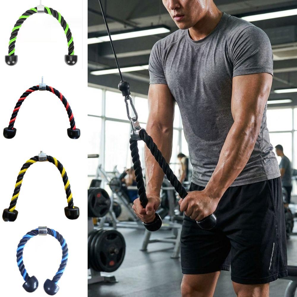 Mehrfarbiges Trizepsseil Zugseil Kabelummanteltes Nylon Trizepsseil Kabel Fitnessstudio Zubehör