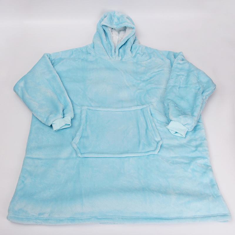 Unisex Hooded Fleece Blanket Pullover for Outdoor Warmth and Cold Protection