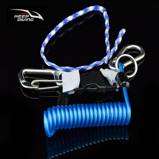Stainless Steel Retractable Diving Camera Lanyard with Anti-Loss Spring Hook SSA-FDS21