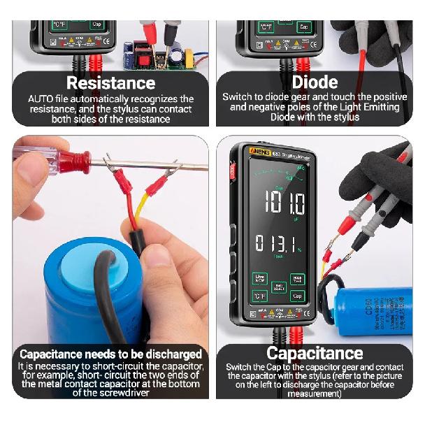 ANENG 683 Smart Multimeter Tester High-end Touch Rechargeable 6000 Counts Multimetro Test Multitester AC/DC Voltage Current Tool