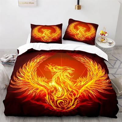 Phoenix Nirvana Bettbezug-Set Weiche Bettwäsche-Sets mit Feuermuster für Kinder, Erwachsene, Teenager Polyester Bettdeckenbezug King-Size