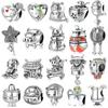 Haute Qualité Couleur Argent Singe Cabine Étoile de Mer Chat Porte-Bonheur Canard Perles Pendentif Bijoux Fins Convient au Bracelet de Poignet de Designer Manchette Mode