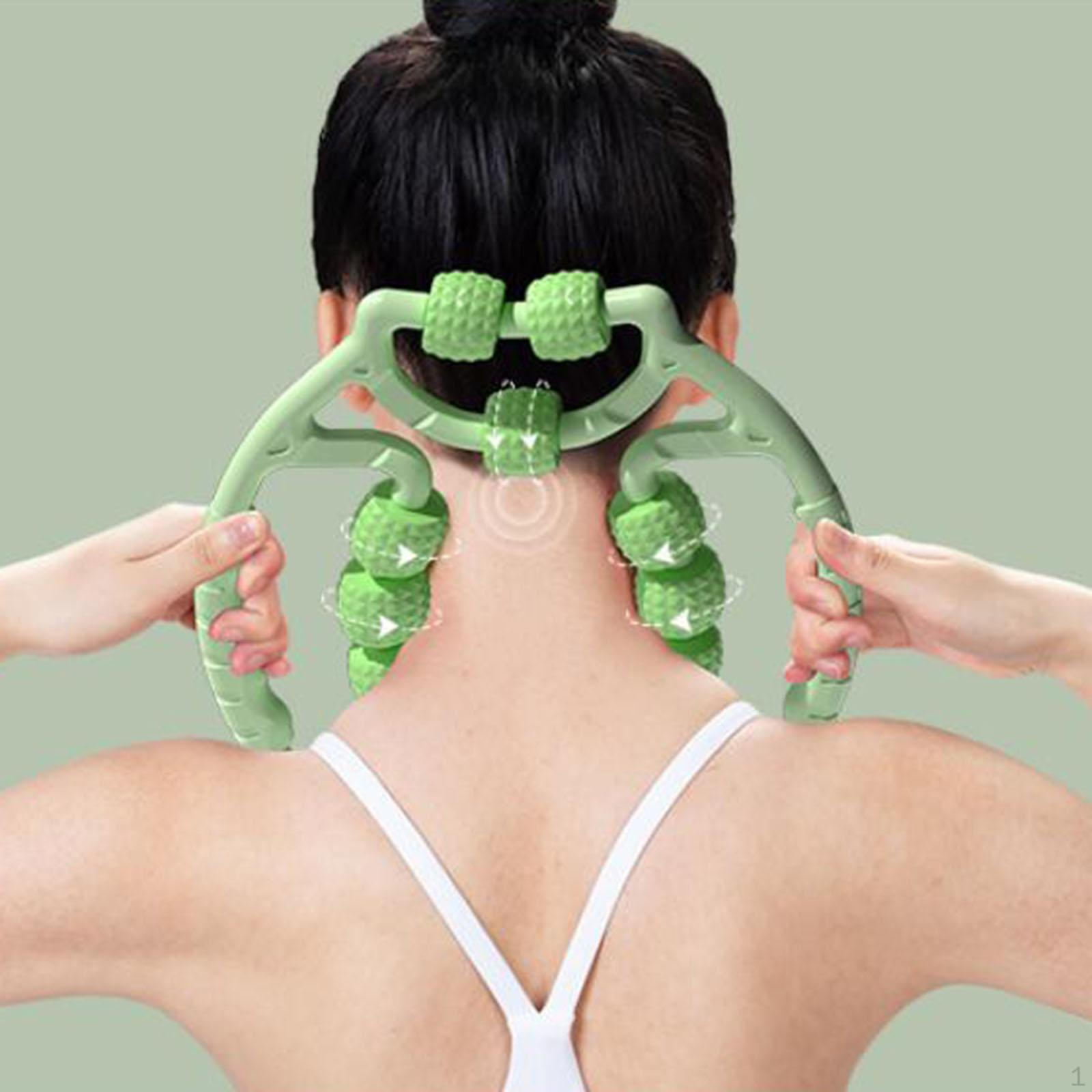 

Massage Roller 11 Wheels Circular Leg Clamp Massaging for Thighs зелёный