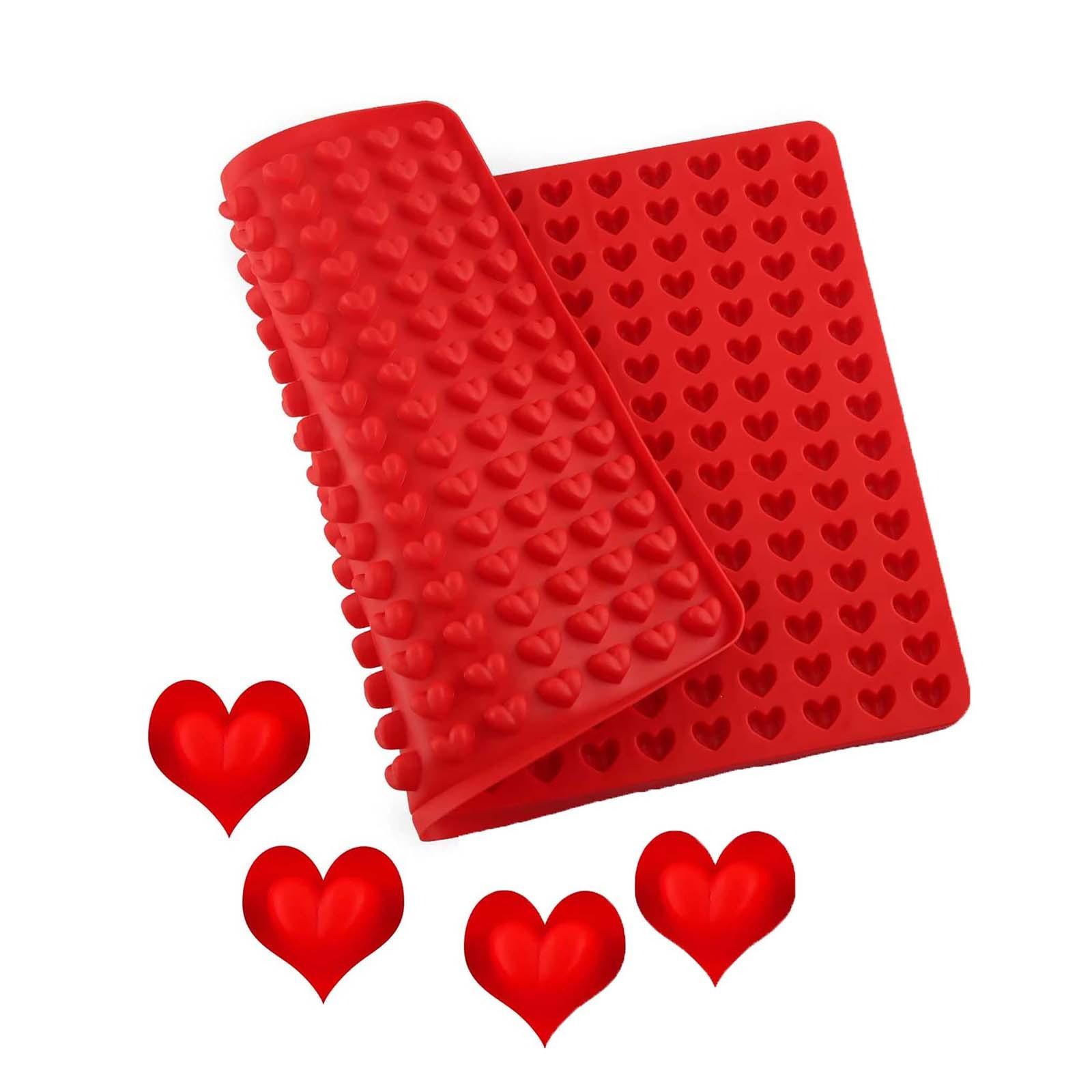 

Многоцелевой силиконовый коврик для выпечки Силиконовая форма для выпечки Мини-сердце Силиконовый коврик One Size красный