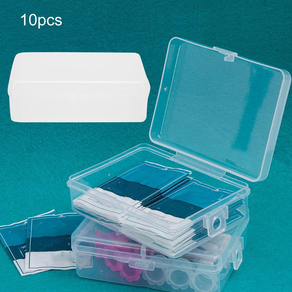 10pcs Transparent Box Small Portable Storage Collections Case Box for Tattoo Tools