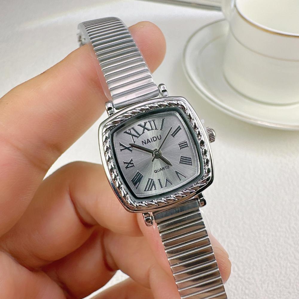 

Vintage Women Gold Sliver Square Dial Roman Quartz Watch Fashion Bamboo Band Wristwatch Relogio Clock Ladies Dropshipping