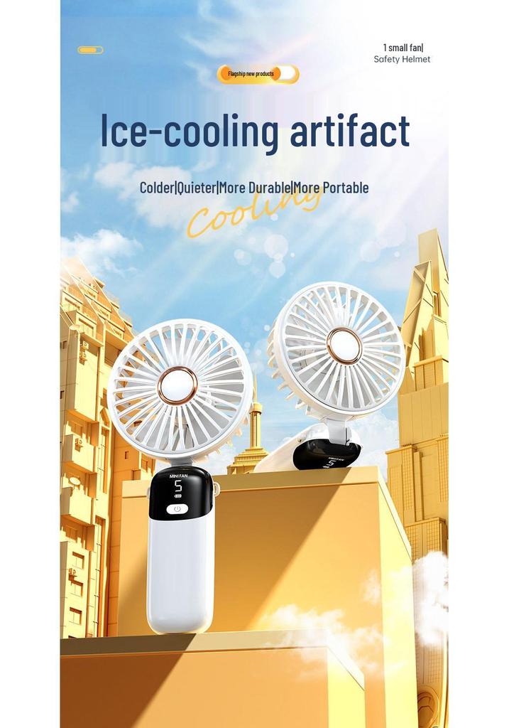 Portable USB Rechargeable Mini Desktop Fan for Dorms