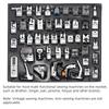 48pc/set Sewing Machine Presser Feet Supplies, Various Sewing Pressure Foot Tool, DIY Sewing Quilting Handicraftwork Accessories