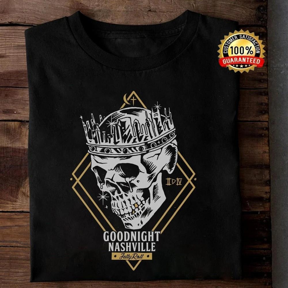 Jelly Roll Skull Collection Singer Black All Size TShirt Unisex T-Shirt XXL