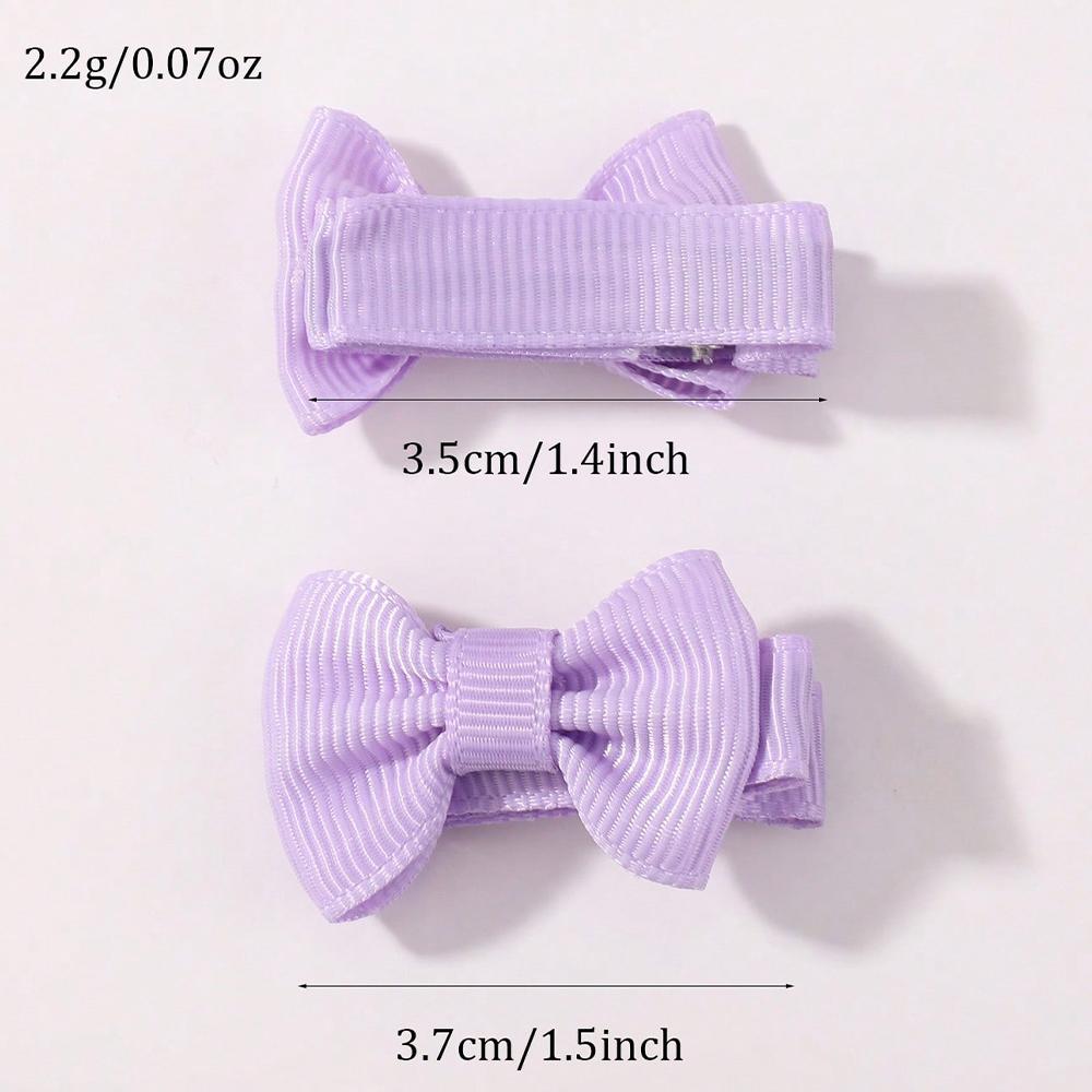 30pcs/Set Cute Dopamine Color Fabric Hair Bow Clips for Girls Rainbow 1.5'' Mini Bowbots Hairpins Headwear Kid Hair Accessories