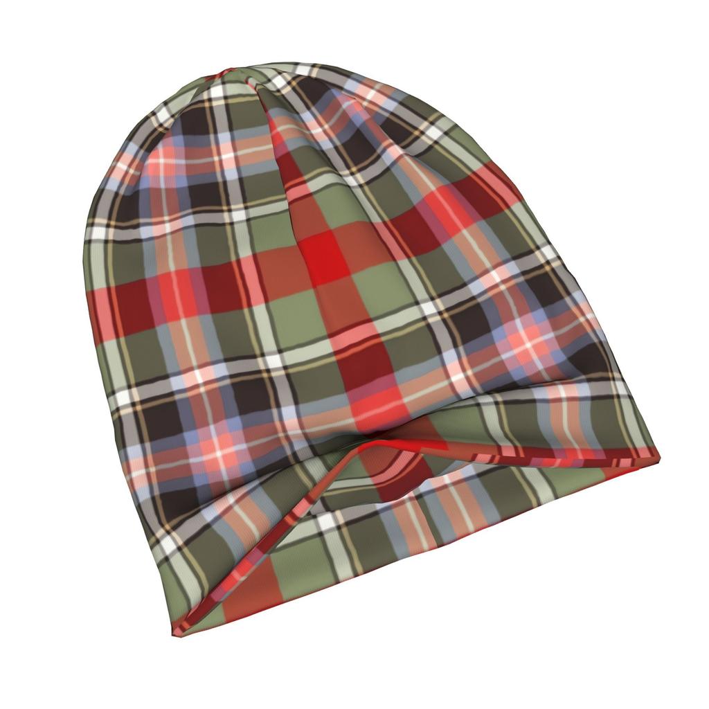 Clan Bruce of Kinnaird Tartan (Weathered) Urban Inspired Adult Beanie Fits Well with Layered Looks Morning Coffee Walks or Creative Spaces with Artist