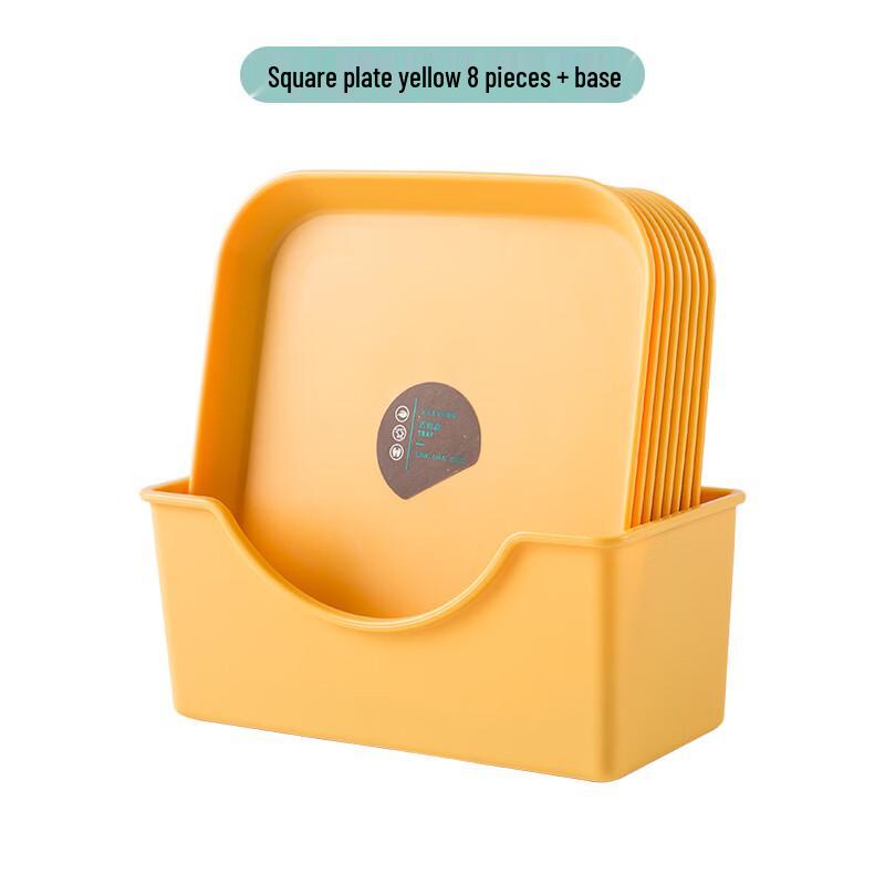 Plastic Snack & Waste Plate Set